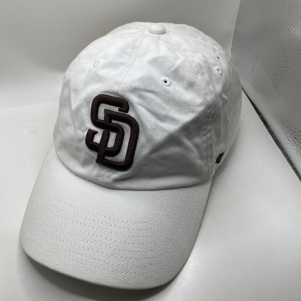 San Diego‎ Padres White Dye 47 Brand Clean Up Strapback VGC Cotton Cleaned